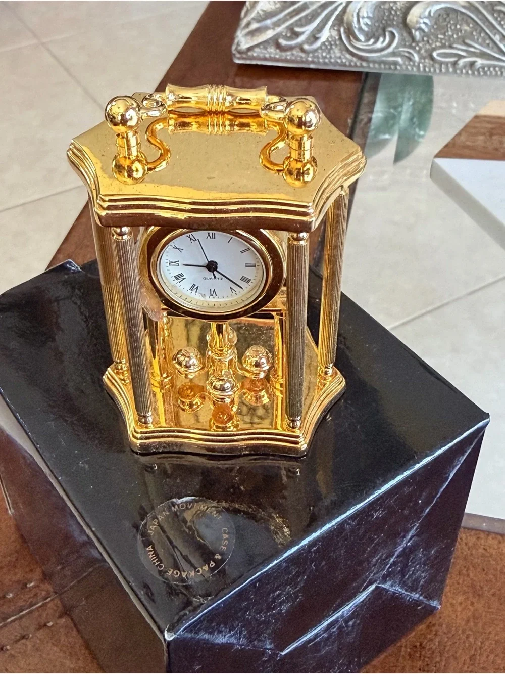 Gold Tabletop Clock - Brand Unspecified